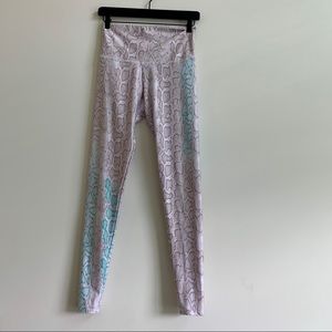Onzie High Rise Graphic Yoga Legging Opal Viper